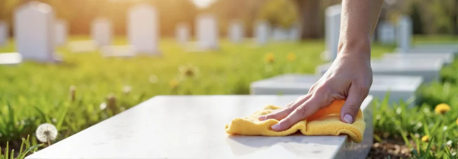 سنگ قبر سفید در برابر آلودگی و تغییر رنگ